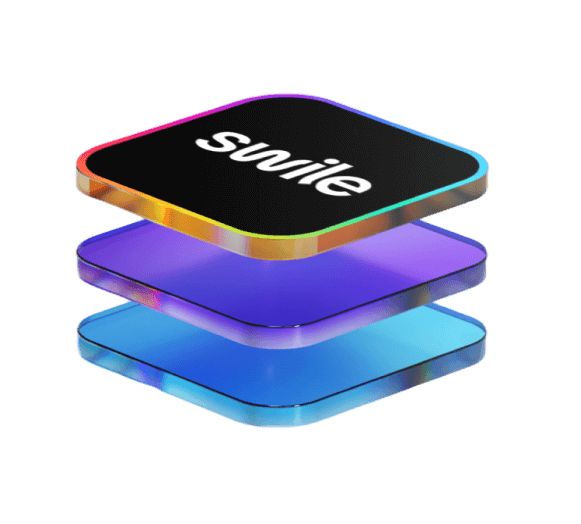 Des cartes superposées avec le logo Swile.