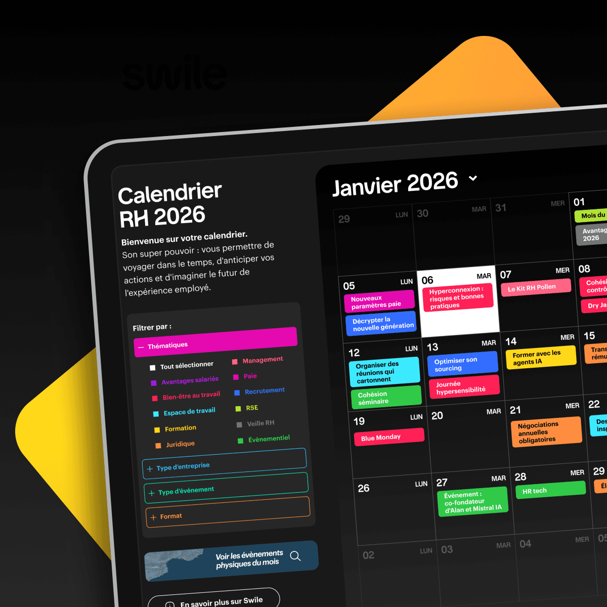 Calendrier RH 2026 - Swile